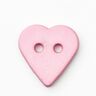 Heart-shaped button [Ø 15 mm] – pink,  thumbnail number 1