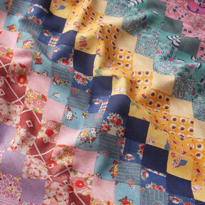 GOTS Cotton Batiste pattern blend colour gradient | TCC x LOOKS by Wolfgang Joop – pink/yellow, 