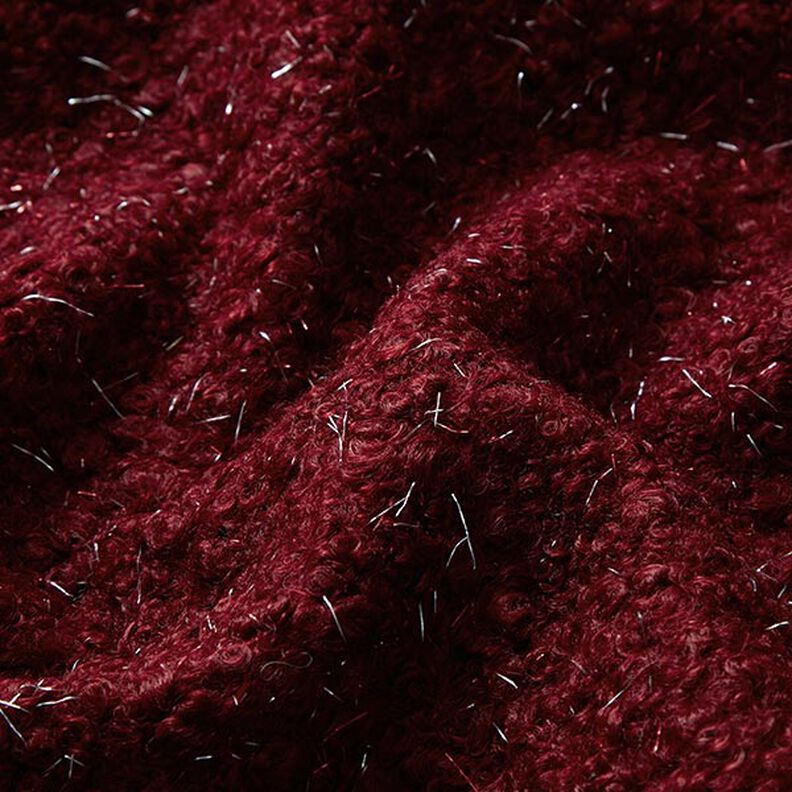 Shiny Threads Bouclé Knit – burgundy,  image number 2