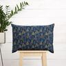 Cotton Poplin delicate fir trees – midnight blue/gold,  thumbnail number 8
