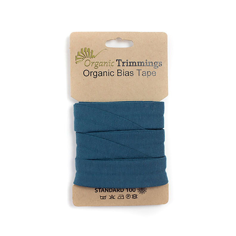 Bias binding Organic Cotton Jersey [3 m | 20 mm]  – petrol,  image number 1