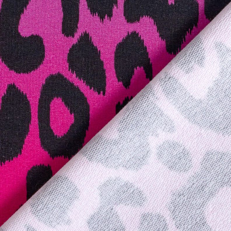French Terry Gradient Leopard Digital Print | by Poppy – purple/fire red,  image number 4