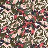 viscose fabric abstract sea of flowers – pale berry/dark pine,  thumbnail number 1