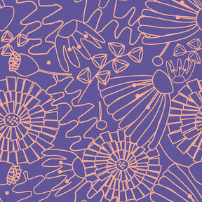 Cotton Poplin Eden | Nerida Hansen – lilac/apricot, 