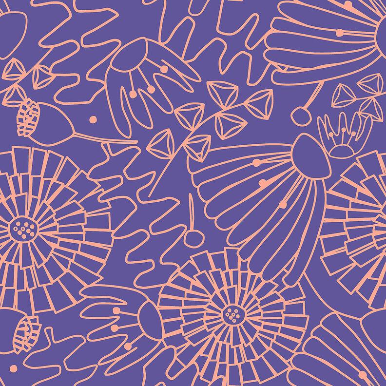 Cotton Poplin Eden | Nerida Hansen – lilac/apricot,  image number 1