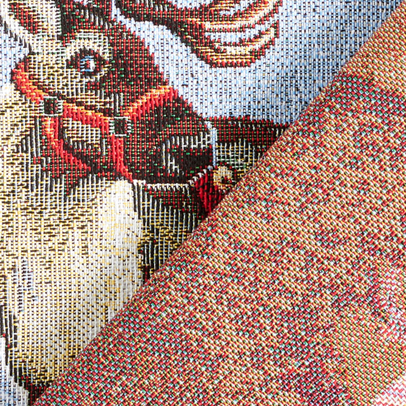 Decor Tapestry Fabric Santa Claus with Reindeer – blue,  image number 4