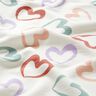 Cotton Jersey colourful hearts &ndash; white/mauve,  thumbnail number 2