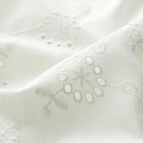 Broderie Anglaise large flower tendrils – white, 
