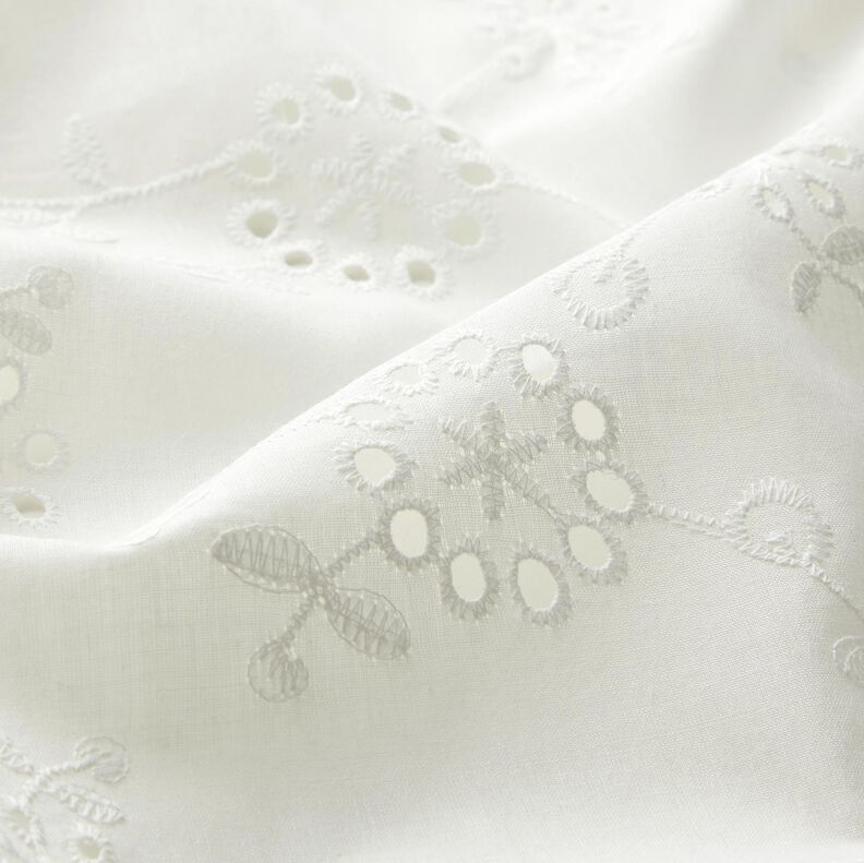 Broderie Anglaise large flower tendrils – white, image number 2