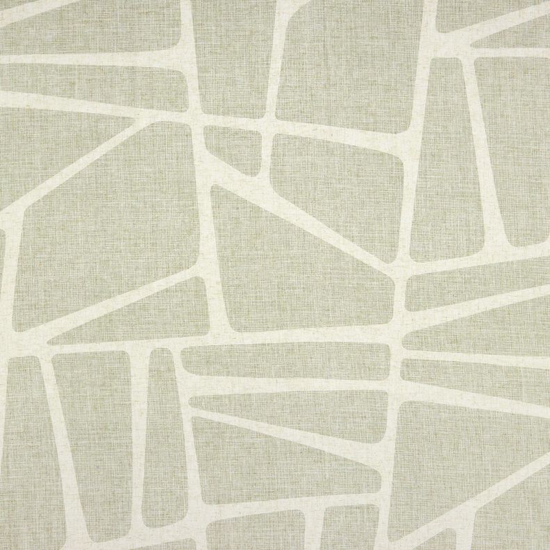 Curtain Fabric Linen Blend Shapes  – reed/natural,  image number 1