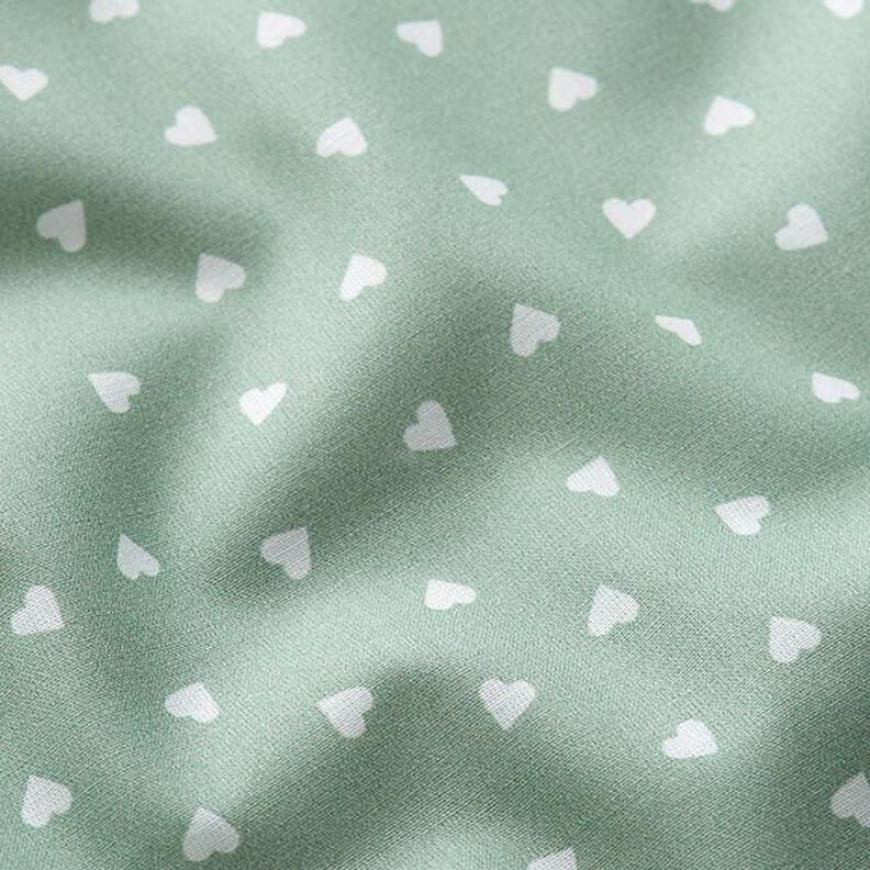 Scattered hearts organic cotton poplin – reed,  image number 2