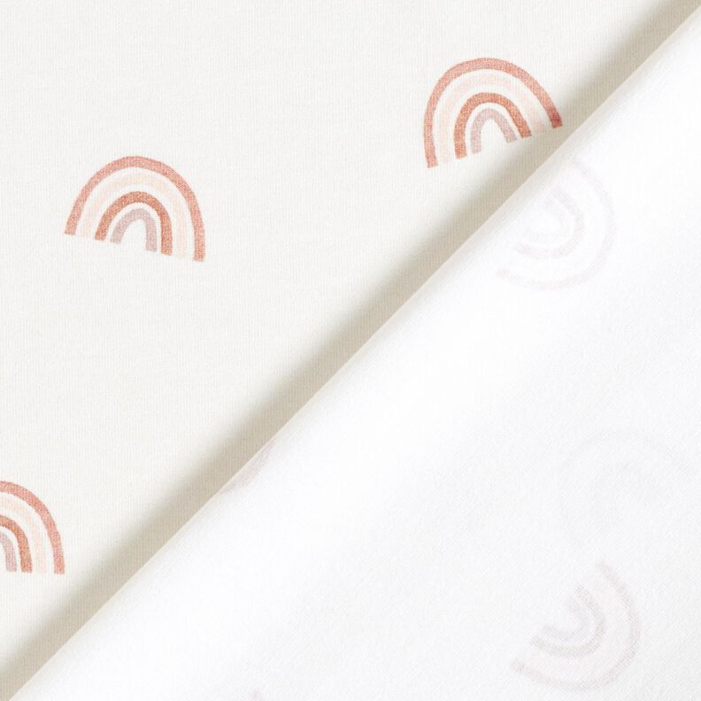 GOTS Cotton Jersey delicate rainbows Digital Print – ivory,  image number 4