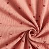 Double Gauze/Muslin Scattered hearts – dark dusky pink/burgundy,  thumbnail number 3