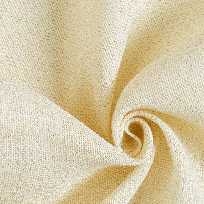 Decor Fabric Jute Lurex 150 cm – ivory/gold,  image number 1