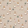 Cotton Jersey Gnomes in the snow – almond,  thumbnail number 1