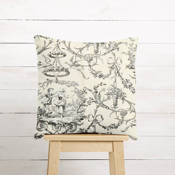 Decor Fabric Canvas romantic couple 280 cm – stone grey,  image number 6