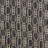Glitter pinstripe chain links chiffon – black/white,  thumbnail number 1