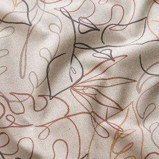 Decor Fabric Half Panama leaf lines – natural, 