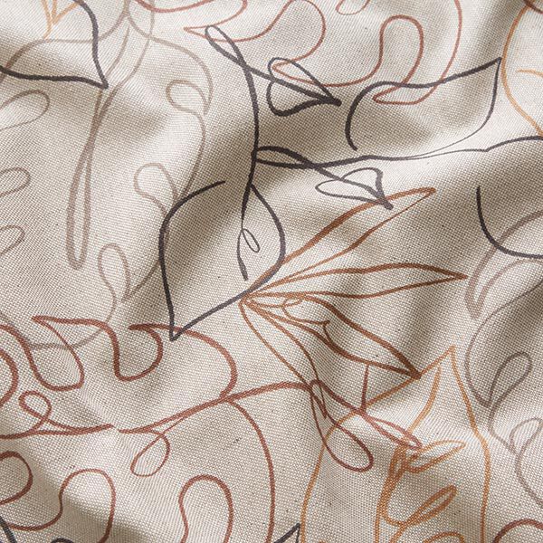Decor Fabric Half Panama leaf lines – natural,  image number 2