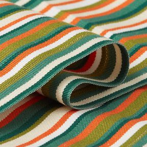 Outdoor Deckchair fabric Longitudinal stripes 45 cm – green | Remnant 50cm, 