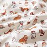 Cotton Cretonne Playful Dogs – medium brown/ivory,  thumbnail number 2