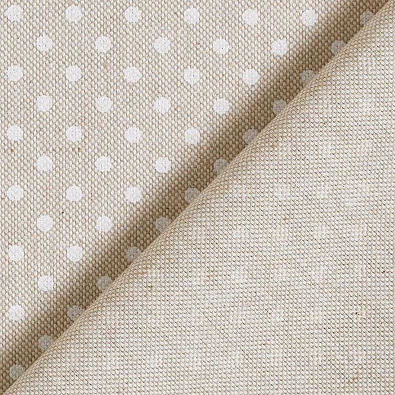 Decor Fabric Half Panama classic dots – natural/white,  image number 4