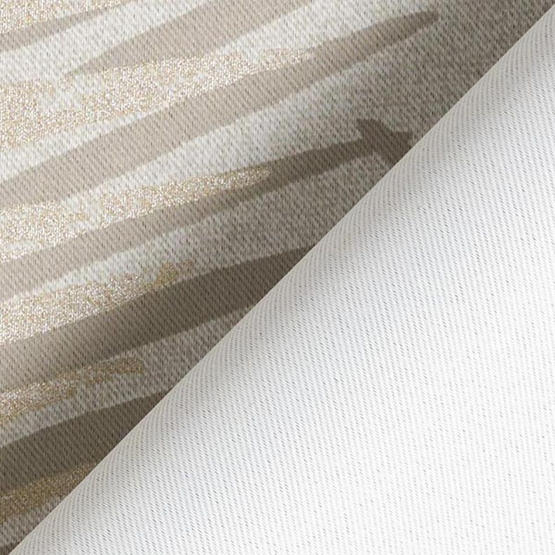 Metallic Palm Fronds Blackout Fabric – beige/gold,  image number 4