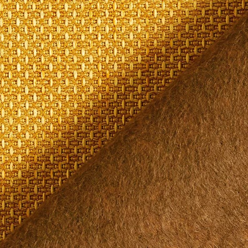 Upholstery Fabric Honeycomb texture – curry yellow,  image number 3