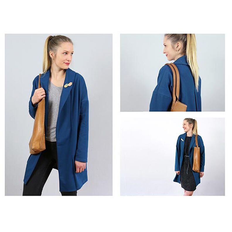 FRAU KATI Sweatshirt Jacket with Shawl Collar & Box Pleats | Studio Schnittreif | XS-XXL,  image number 2