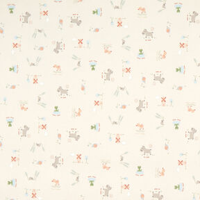 Cotton Jersey Baby Animals – offwhite, 