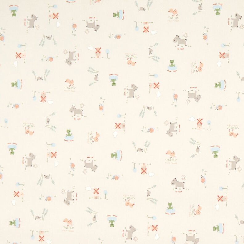 Cotton Jersey Baby Animals – offwhite,  image number 1