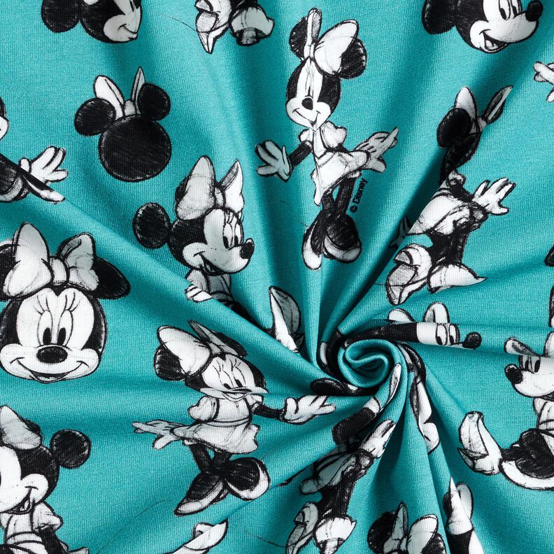 Cotton Jersey Minnie Mouse | Disney – light blue,  image number 3