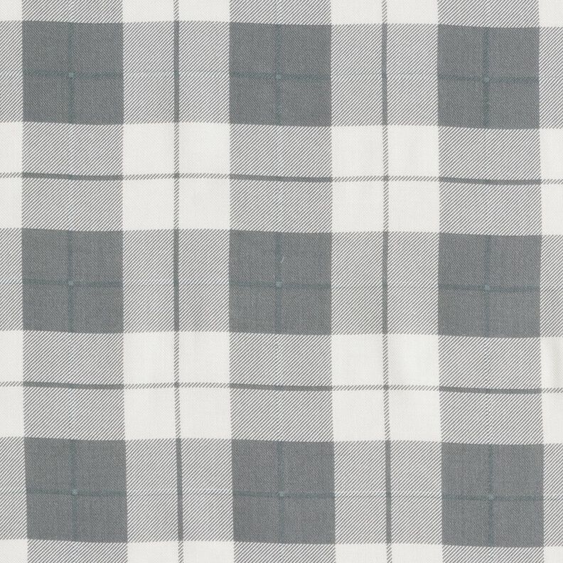 Checked fine cotton fabric – light grey/white,  image number 1