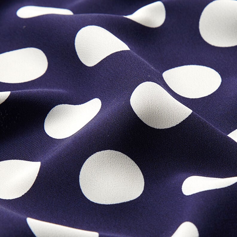 Crepe Weave polka dots [2.5 cm] – navy blue,  image number 2