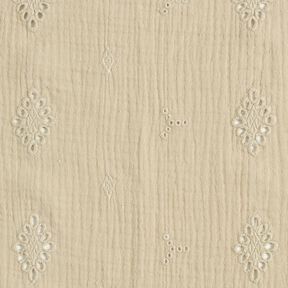 Double Gauze/Muslin Broderie Anglaise Diamond – anemone, 