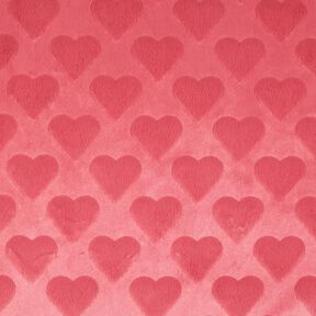 Faux Fur hearts | Poppy Fabrics – hollyhock, 
