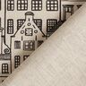 Decor Fabric Half Panama townhouses – natural/black,  thumbnail number 4