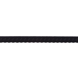 Elasticated Edging Lace [12 mm] – black, 