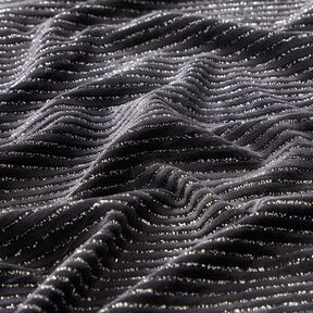 Nicky Velour Glitter Stripes – black/metallic silver, 