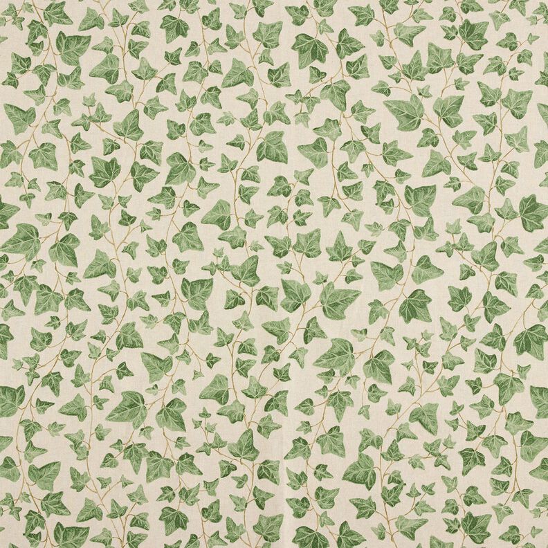 Decor Fabric Half Panama ivy – natural/green,  image number 1