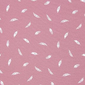 Cotton Jersey Feathers – dusky pink, 
