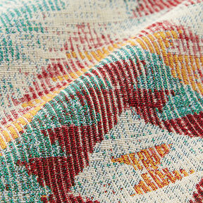 Decor Fabric Tapestry Fabric Ethno Diamonds – light turquoise/light beige | Remnant 90cm, 