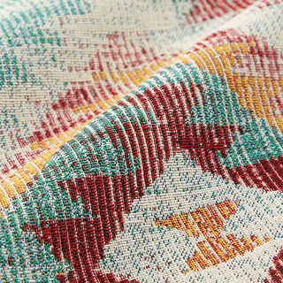 Decor Fabric Tapestry Fabric Ethno Diamonds – light turquoise/light beige, 