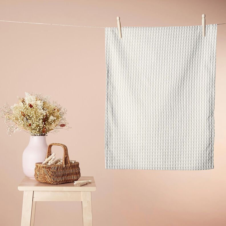 Waffle Piqué large honeycombs – offwhite,  image number 8