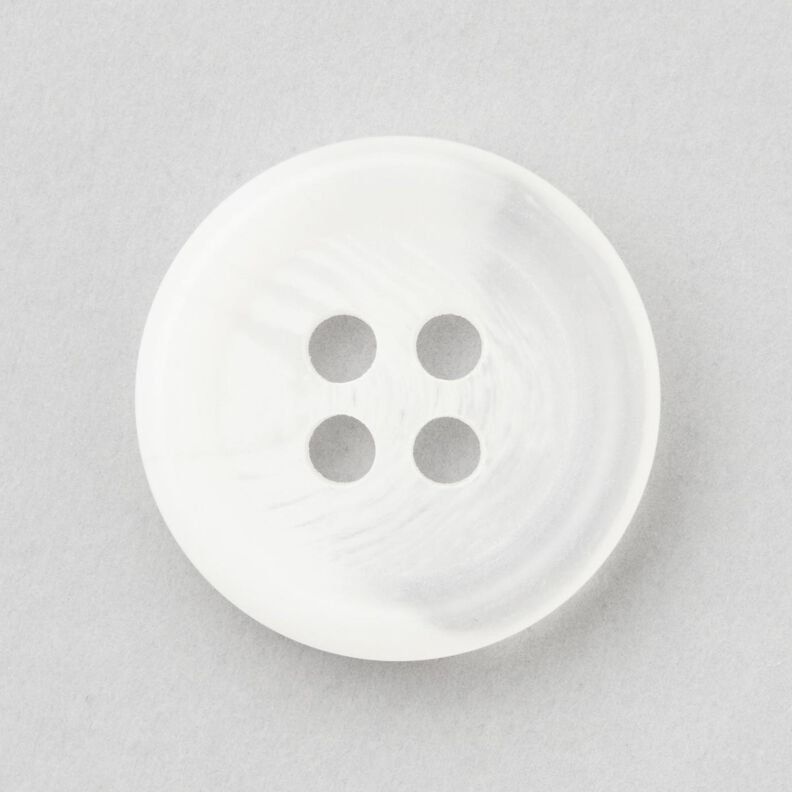 4-hole button round [Ø 15 mm] – white,  image number 1