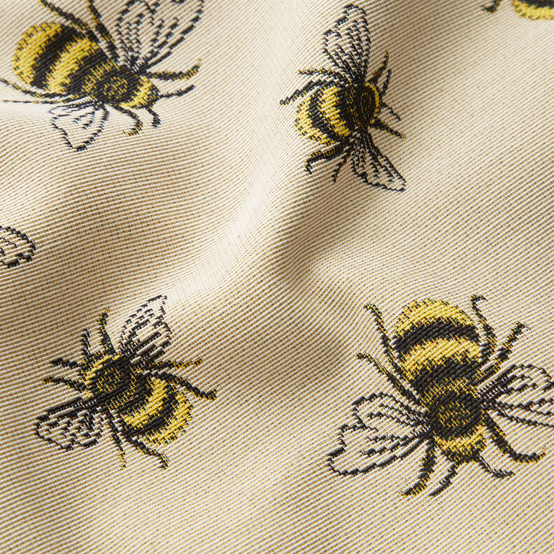 Decor Fabric Tapestry Fabric swarm of bees – light beige/yellow,  image number 2
