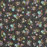 Crepe Chiffon flowers and gold drops – black/metallic gold,  thumbnail number 1