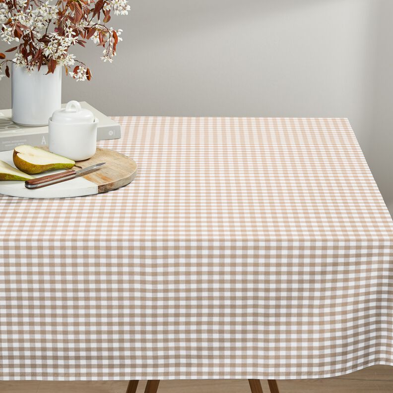 Cotton Vichy check 1 cm – anemone/white,  image number 7