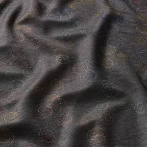 Viscose Jersey Colourful Circles – stone grey, 