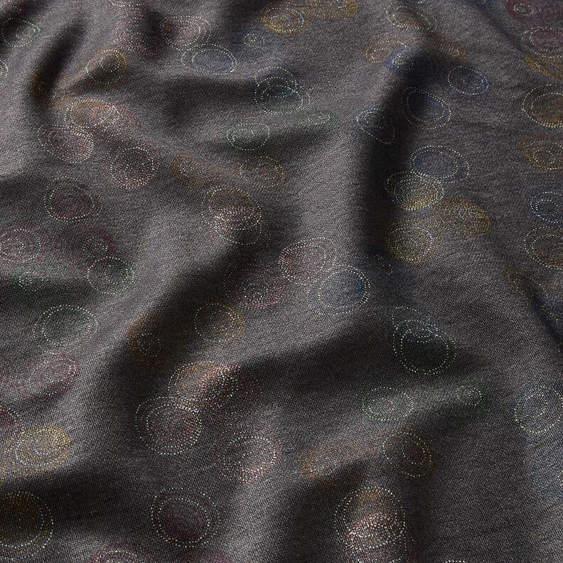 Viscose Jersey Colourful Circles – stone grey, image number 2